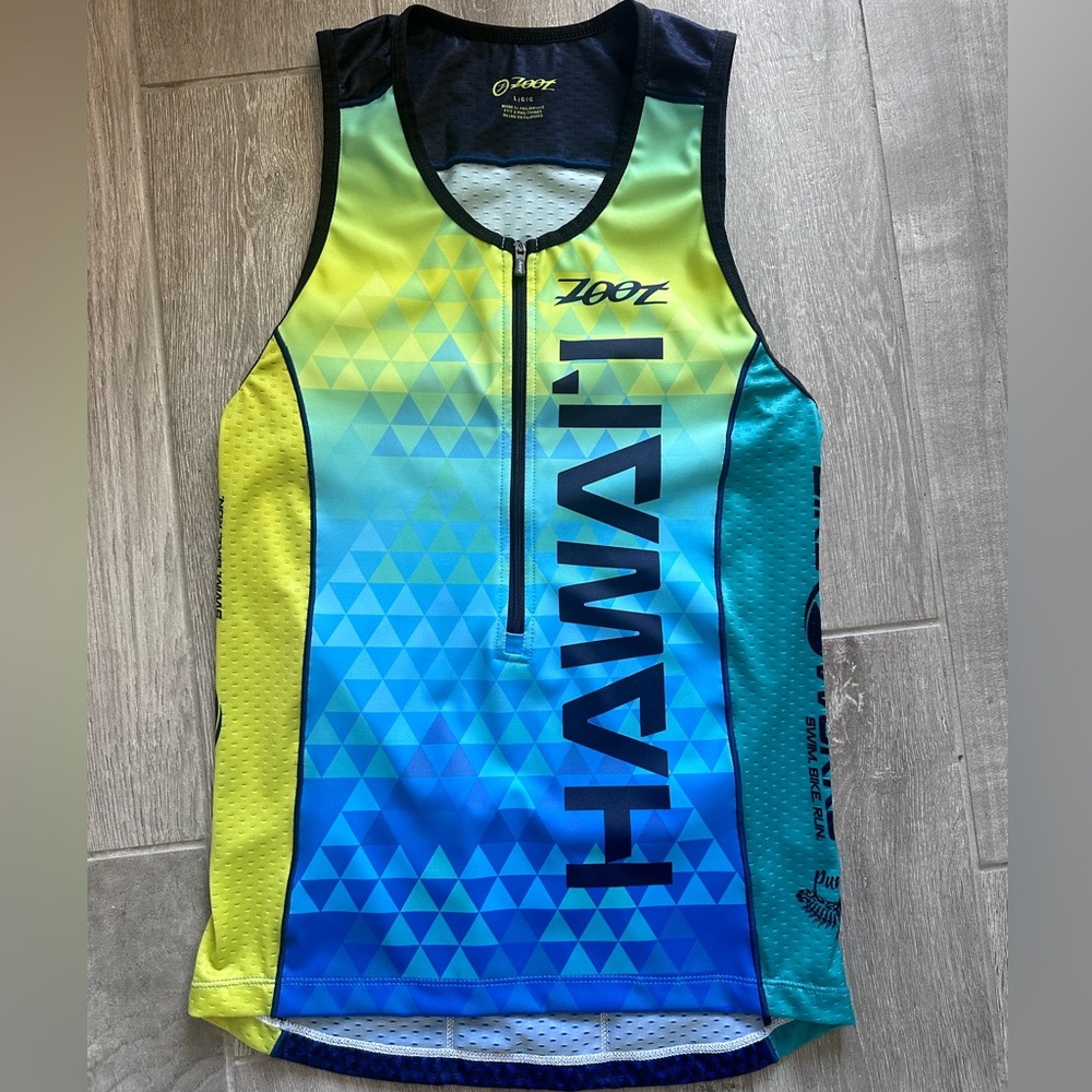 Zoot Blue and Green Sleeveless Graphic Jersey